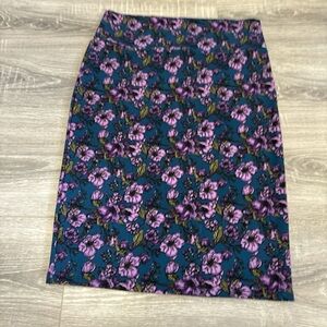 LuLaRoe Purple and Blue Pencil Skirt Knee-length Casual
